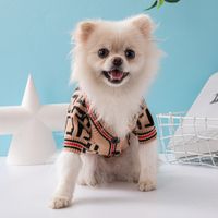 Pet Clothes New Letter Cardigan Fashion Brand Pets Sweater P...