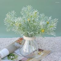 장식용 꽃 33cm Twig Cosmos 인공 잎 가짜 꽃 시뮬레이션 홈 웨딩 플랜트 벽 조경 장식