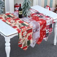 Décorations de Noël ornements créatifs table calico nappe décorative ornement 2022 ans cadeau