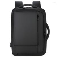 Рюкзак на открытом воздушном ноутбуке мужчины женщины для плеча USB Зарядка многофункциональная трехслойная школьная сумка Bagpack Mochila