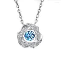 Chains 925 Zircon Sterling Silver Necklace Pendant For Birth...