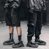 Мужские брюки мужская una reta 2 способы ношения мужчин и шорт 2022 Zip Pocket Hip Hop Bunders Joggers Fashion Sweatwans Streetwear