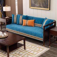 Stuhlabdeckungen Ankunft Mode hochgradig weiches Schnittsofa für Wohnzimmer Luxus Feste Farbe verdickter gesteppte Chenille -Abdeckung