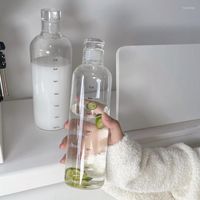 Xícaras pires em escala de tempo copo transparente garrafa de água insanda plástico de plástico pequeno bebida à prova de vazamentos de bebidas portáteis de bebida portátil