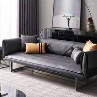Tampa de cadeira de coloração sólida sofá de couro cobertura de almofada de 2/3/4 assento anti-slip sofacover à prova d'água de canto de canto personalizado feito de canto