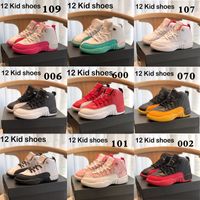 Kids Basketball Shoes Jumpman 12S 12 Black Madly Gym Red Athletic Sneakers Kid Shoe XII Toddler Children Sport Sneaker Trainers 26-35 Eur 26-35