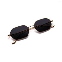 선글라스 2022 여성 레트로 클래식 다각형 남성 고급 빈티지 검은 거울 컬러 투명 렌즈 태양 안경 UV400