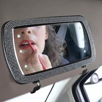 İç Aksesuarlar Araba Visor Aynası LED Makyajı 6 Light ve Kamyon için Dahili Akü Vanity
