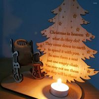 Weihnachtsdekoration Erinnerung Kerze Holz Ornament Schaukelstuhl, um sich an geliebte Menschen im Himmel zu erinnern, Kerzenheiler, Kerzenhalter