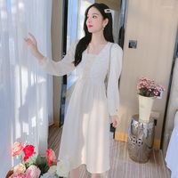 Повседневные платья женщины одно кусок корейское платье осень 2022 г.