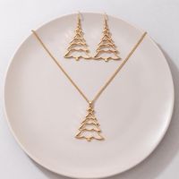Kolye küpeleri set 2pcs navidad 2022 Noel mücevher ağacı kız yılı hediye süslemeleri için dekorasyon