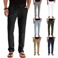 Pantalon masculin mclaosi 2022 Business Casual Men's Elastic Cotton Colon Couleur solide Long Tableau Cargo Men Robe