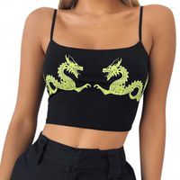 Женские танки укороченные Feminino Summer Sexy Crop Tops для женских ремней без рукавов Dragon Fitnes