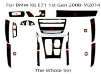 3d 4d 5d adesivos de decalque de vinil de fibra de carbono para BMW X5 E70 0813 X6 E71 0814 Atualiza￧￣o de decora￧￣o de interiores do carro