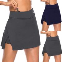 Женская теннисная юбка для дышащей фитнес-тренажерный зал поддельный шорты для бега йоги 308e