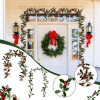 Рождественские украшения 6/8feet искусственные ягоды гирлянды цветы для подвесного венок на дверь на