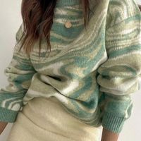 Ponts féminins automne / hiver Y2k Tie-dye 2022 Treater à manches longues en tricot à manches longues en mode