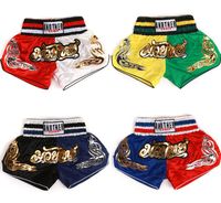 Muy thai shorts de kickboxing infantil boxe de boxe adulto gin￡stica luta de gin￡stica luta marcial sanda cal￧as 8084305