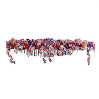 Decorative Flowers Fourth Of July Decorations Garland Red Wh...