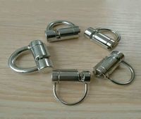 D Ring PA Lock Glans Piercing Chastity Devices Male Penis Ha...