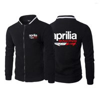 남자의 후드 2022 Aprilia Racing RSV4 남자 재킷 긴 소매 지퍼 둥근 목 스웨트 셔츠 후드리스하라 주쿠 아웃복 가디건 코트