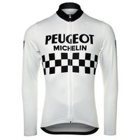 Peugeot 2 Colors Retro Men Winter Fleeme Thermal Cycling Jerseys с длинными рукавами гоночная одежда Maillot ropa ciclismo302l