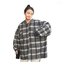 Женские траншевые пальто осень весенний корейский стиль женский клетчатые куртки с длинным рукавом.