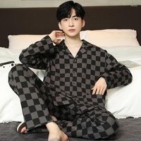 Ropa de sue￱o para hombres quheng pijama para hombres conjuntos de pijamas de hombre de invierno oto￱o