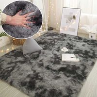 Tapis tapis gris pour salon tapis moelleux chambre à coucher étage de sol peluches tapis antidérapant des tapis de décoration intérieure en velours doux