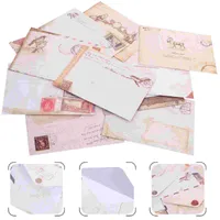 Envolver de presente envelopes pequenos pequenos papel vintage saudação mini convite retro carta ano vermelho malailers envelope natallai lai ver hong chinês