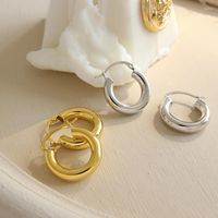 Brincos de argola Reeti Real 925 prata esterlina minimalista boêmia fivela de orelha redonda para mulheres Acessórios de joias de brinco de rocha