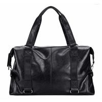 Duffel Bags Unisex Travel Totes Solid Color PU Leather Water...