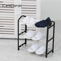 CellDeal 3 Tiers Modern Ayakkabı Rafı Ayakkabı Askı Katı Oda Organizatör Ayakkabı Raf Çok Fonksiyonlu Yatak Odası Depolama Evi Siyah 201109248b