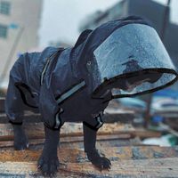 Reparada de perros Luxury Poly￩ster Rair -impermeable con sombreros reflectantes para mascotas ajustables capas de la lluvia a prueba de lluvia para perros ropa