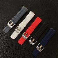 Les bandes de montre en silicone en caoutchouc s'adaptent pour le nouveau bracelet de marque OME 300 20 mm noir doux blanc rouge gris gris watch Belt290p