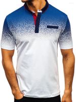 Polos maschile Polo Summer Stampa 3D T-shirt a maniche corte europea e americana.