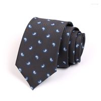 Bow Ties Fashion For Men Dakr Grey Peas Pattern 7cm Business...