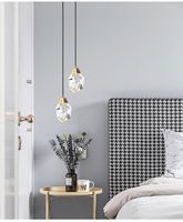 Подвесные лампы легкие роскошные маленькие люстры для одиночной головы спальня спальня кроватя