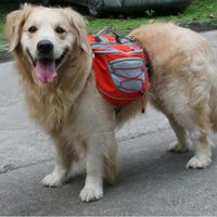 Colarinhos de cachorro bolsa de viagem ao ar livre pet saddlebags pacote hound acampamento para caminhada de mochila sela para pequeno médio grande