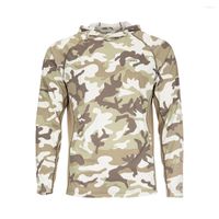 사냥 재킷 남자의 긴 소매 낚시 셔츠 야외 UV 의류 후드 코트 선 스크린 통기 방지 얇은 얇은 성능