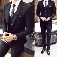 Ternos masculinos 3pcs/set luxury masculino cinza calça formal blazer de colete de casamentos smoking masculino machos terno terno casamento slim