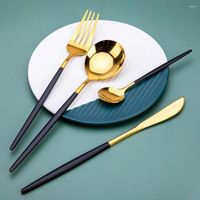 Conjuntos de utensílios de jantar 4pcs/conjunto conjunto de mesa de aço inoxidável