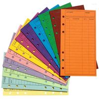 Envoltura de regalos sobres de efectivo de 12 colores Sistema de rastreadores de hojas de presupuesto para ahorro de dinero