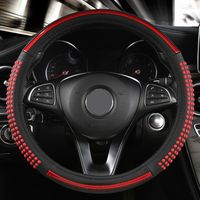 Cubierta del volante de la direcci￳n Zhoushenglee Carrido de autom￳vil de cuero para Chery Todos los modelos QQ3 QQ6 Ai Ruize A3 Tiggo X1 QQ A5 E3 V5 EQ1 E5 Auto