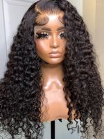 Water Wave Lace Front Wig 360 HD Frontal Brasilian Wigs for Women Human Hair 13x4 Deep Feching
