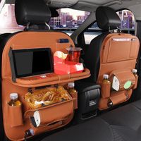 Organisateur automobile Universal 4Colors Automobile si￨ge arri￨re Sac de rangement faux cuir arri￨re-poche pliant multi-poche