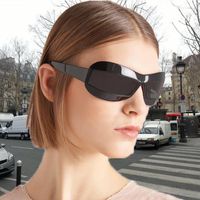 النظارات الشمسية العلامة التجارية الحافات السميكة مستطيل امرأة الرجال أزياء خمر كبيرة الحجم غير منتظم نظارات الشمس 90s الجمالية Y2K الظلال gafas