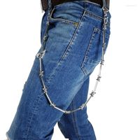 سلسلة سبيكة أزياء الأحزمة على سروال سراويل سلاسل بانك الهيب هوب الجينز العصرية الحزام المعدني على غرار الخيزران