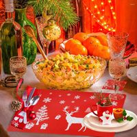 الحصير الجدول زخارف حصيرة عيد الميلاد للمنزل PVC EL أدوات المائدة طباعة زخرفة NAVIDAD NATAL
