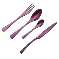 Conjuntos de utensílios de jantar conjunto de talheres de aço de aço de faca de faca de faca de mesa de mesa inoxidável eco amigável